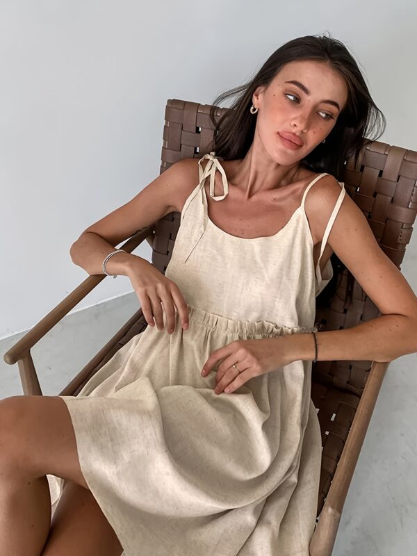 Beige Sol Mini Dress