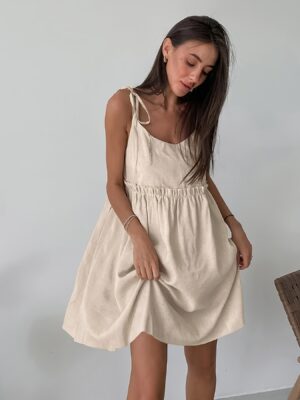 Beige Sol Mini Dress